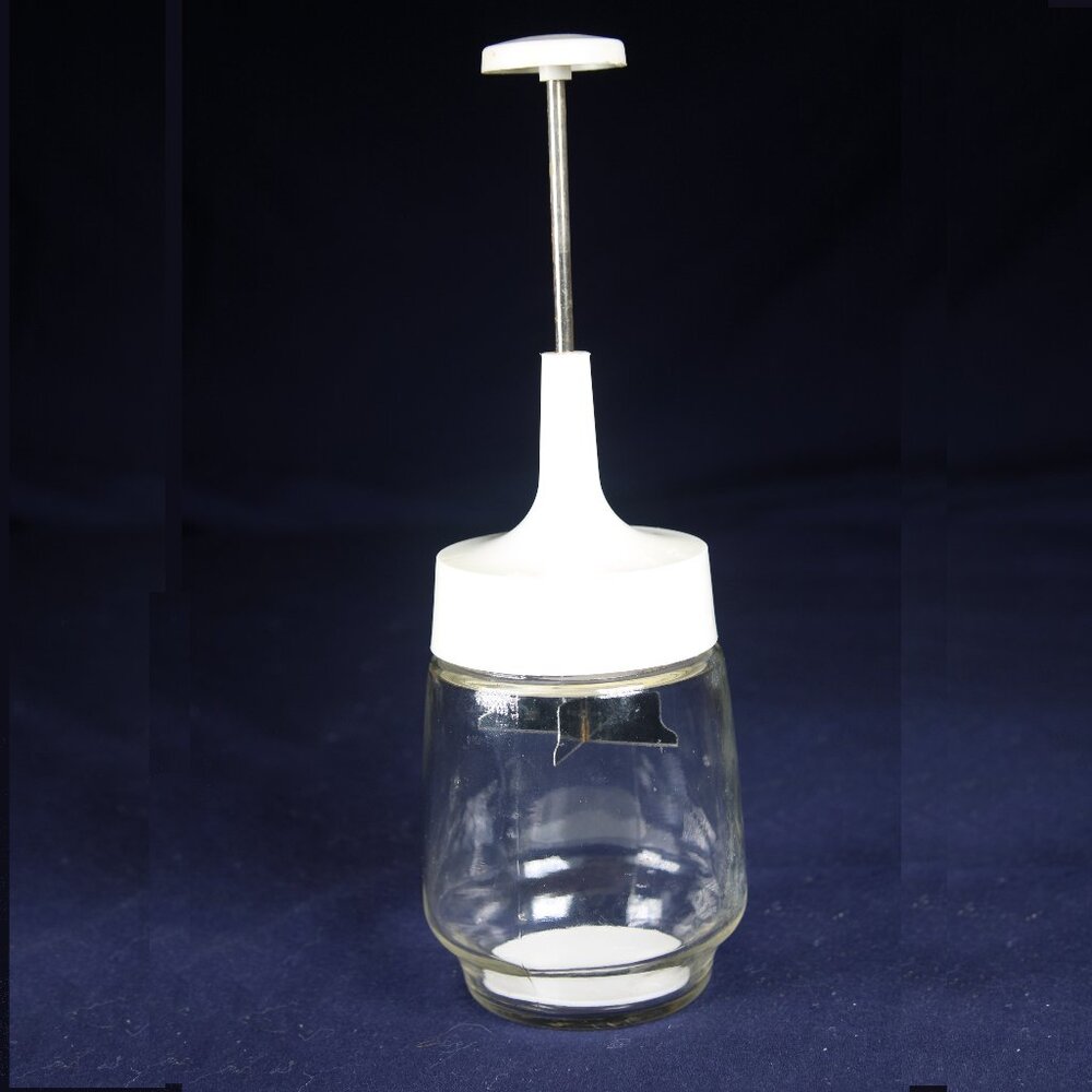 Vintage White Gemco Spring Loaded Food Chopper